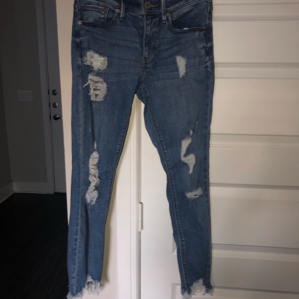 Distressed jeans